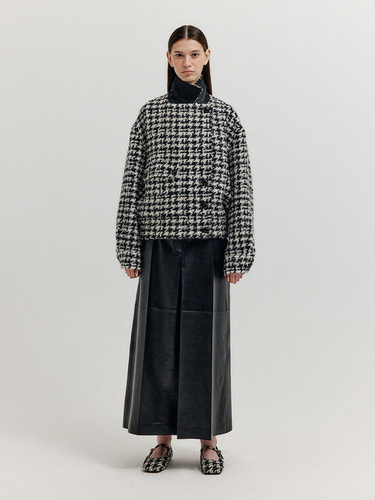 Eenk XO Shingle Pocket Jacket - Black/Ivory Check