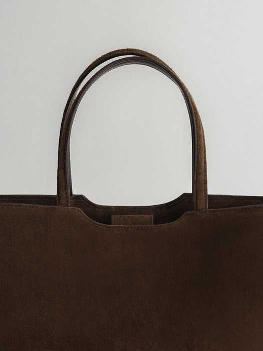 [moia] hen tote (brown suede)
