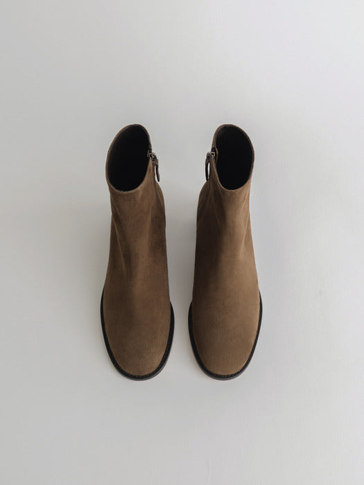 [moia] suede ankle boots (brown)