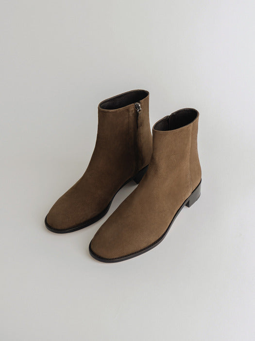 [moia] suede ankle boots (brown)