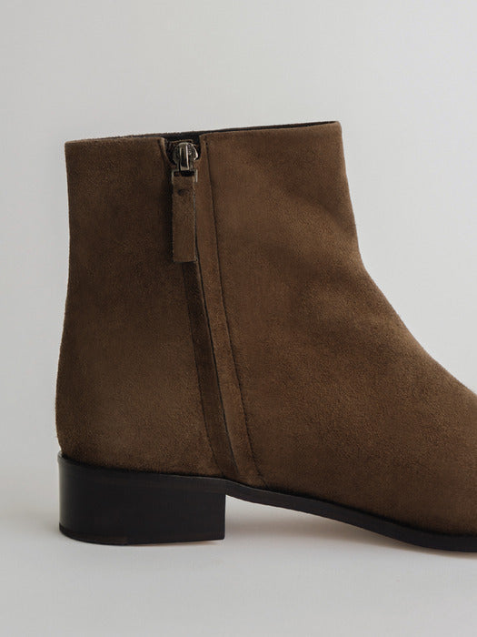 [moia] suede ankle boots (brown)