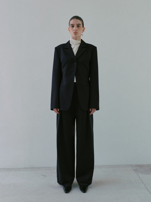 [moia] wide belt trouser (deep navy)