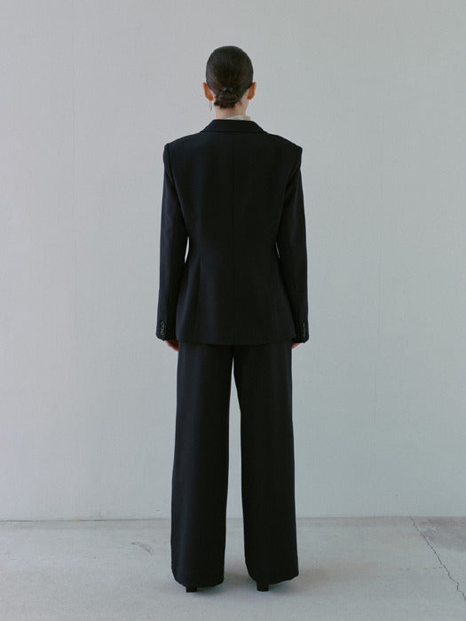 [moia] wide belt trouser (deep navy)