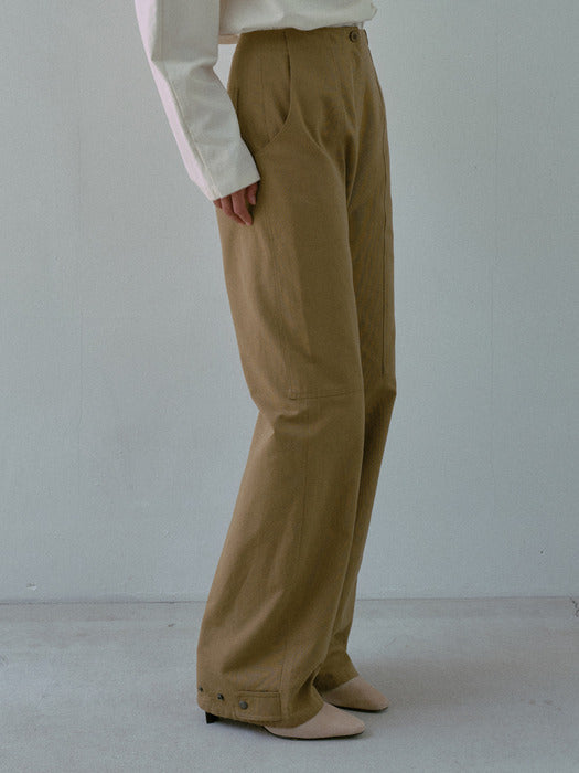 [moia] cotton snap pants (tobacco)