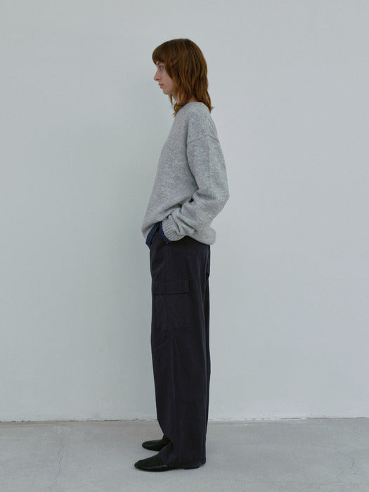 [moia] string pocket pants (navy)