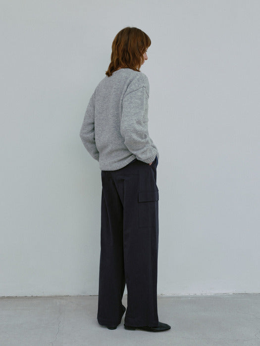 [moia] string pocket pants (navy)