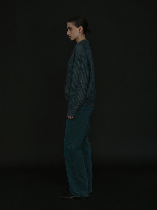 [moia] dyed denim (teal blue)