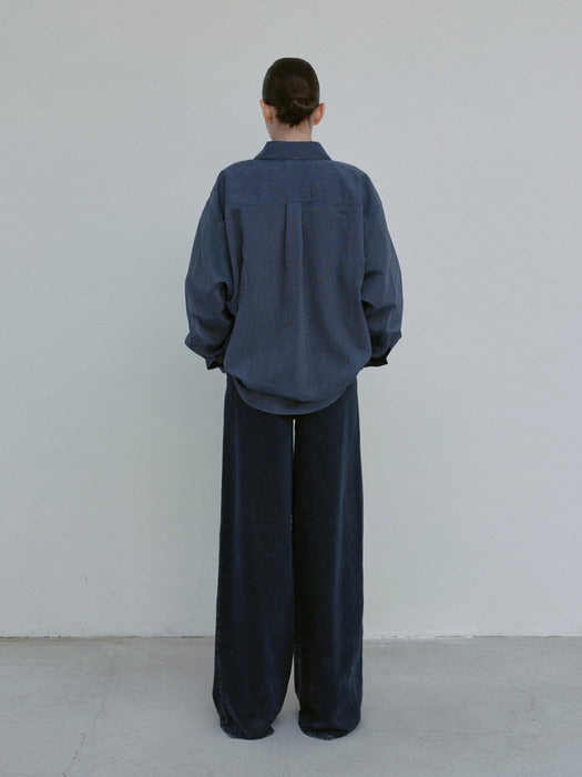 [moia] wide dyed denim (navy)