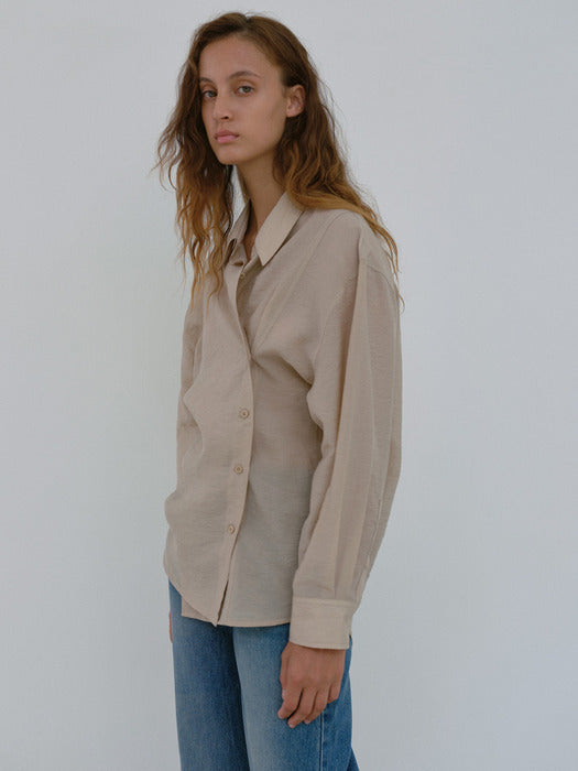[moia] button shirt (beige)