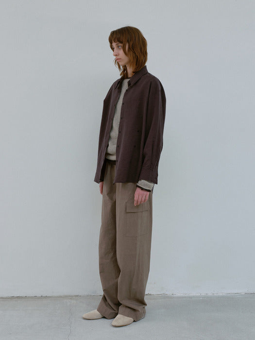 [moia] button shirt (charcoal)