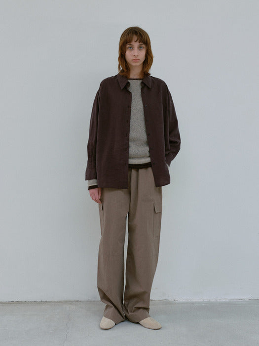 [moia] button shirt (charcoal)