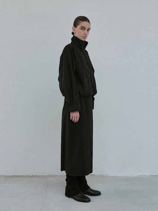 [moia] zip-up shirt (black)