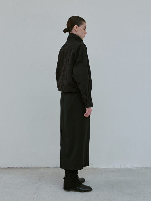 [moia] zip-up shirt (black)