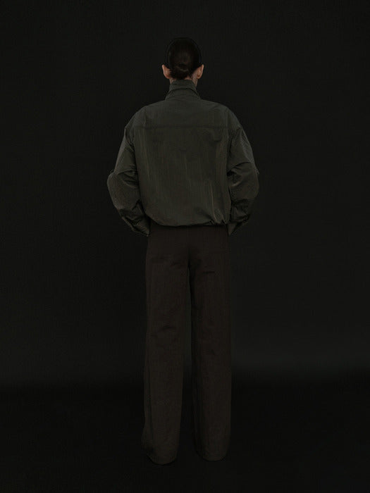 [moia] zip-up shirt (khaki)