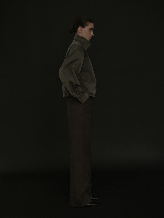 [moia] zip-up shirt (khaki)