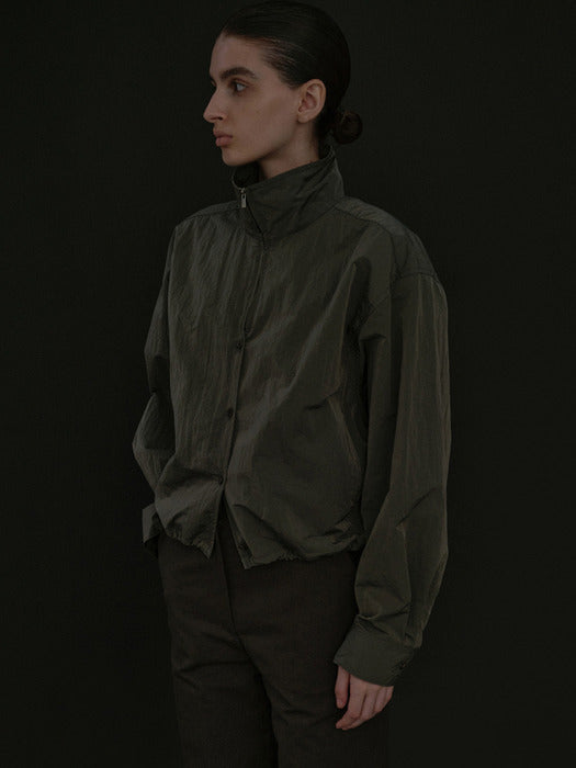 [moia] zip-up shirt (khaki)