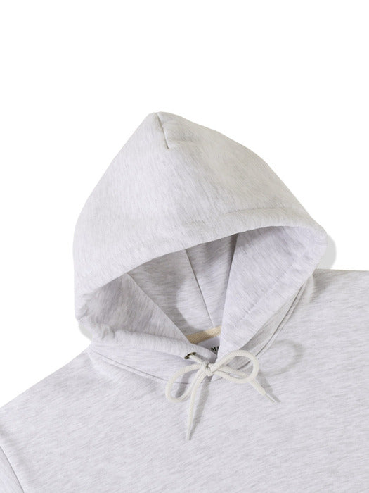 [ambler] Three Bears Over fit Hoodie AHP1004 (White-Melange)
