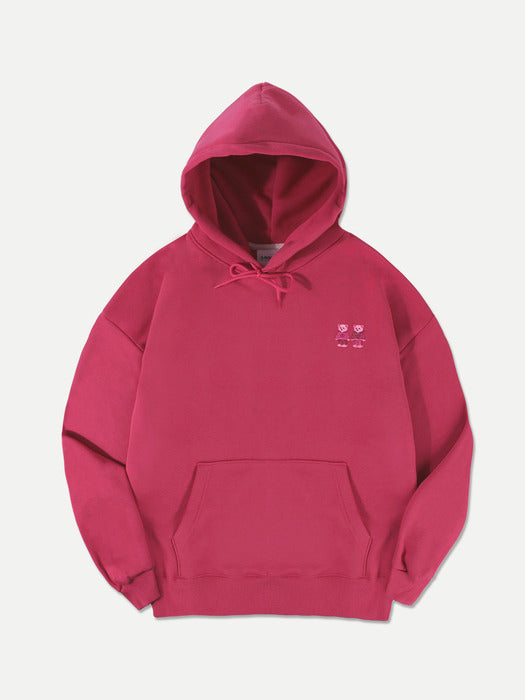 [ambler] Twinlook bear Over fit Hoodie AHP1005 (Pink)