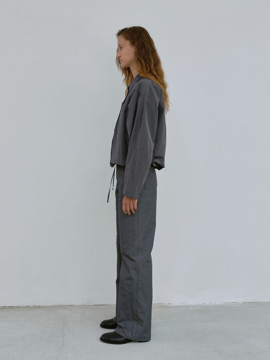 [moia] drawstring shirt (stormy blue)