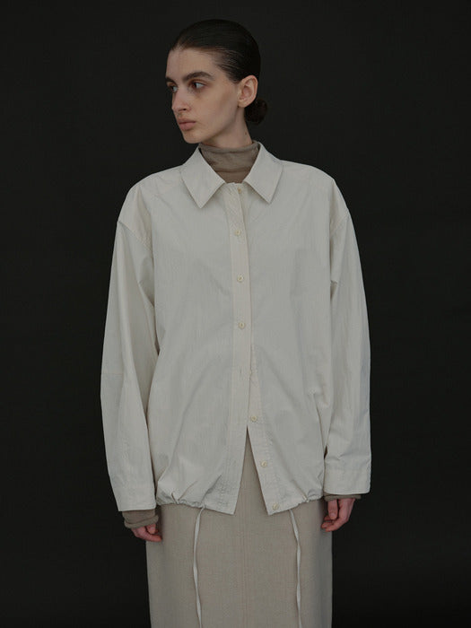 [moia] drawstring shirt (ecru)
