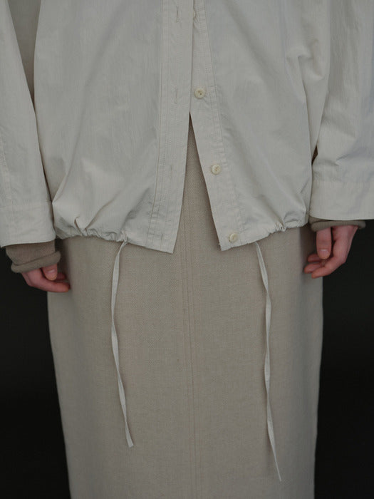 [moia] drawstring shirt (ecru)