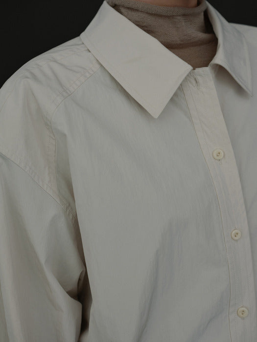 [moia] drawstring shirt (ecru)