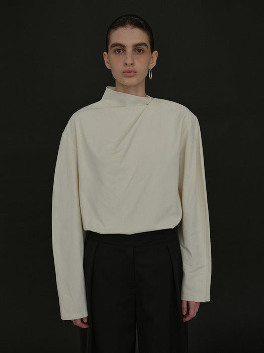 [moia] cowl blouse (ivory)