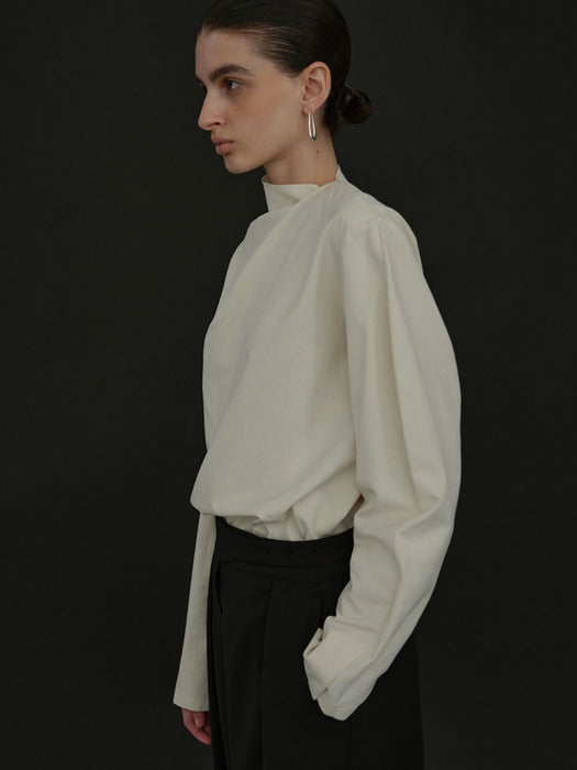 [moia] cowl blouse (ivory)