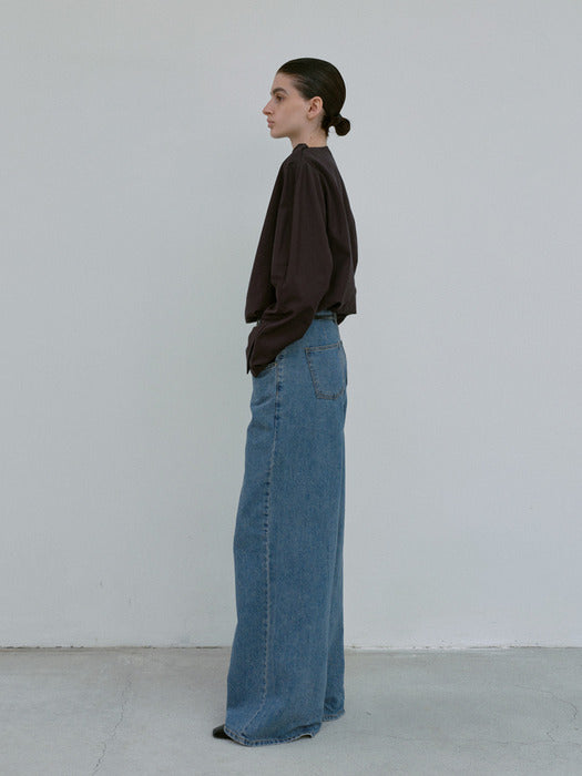 [moia] cowl blouse (charcoal)