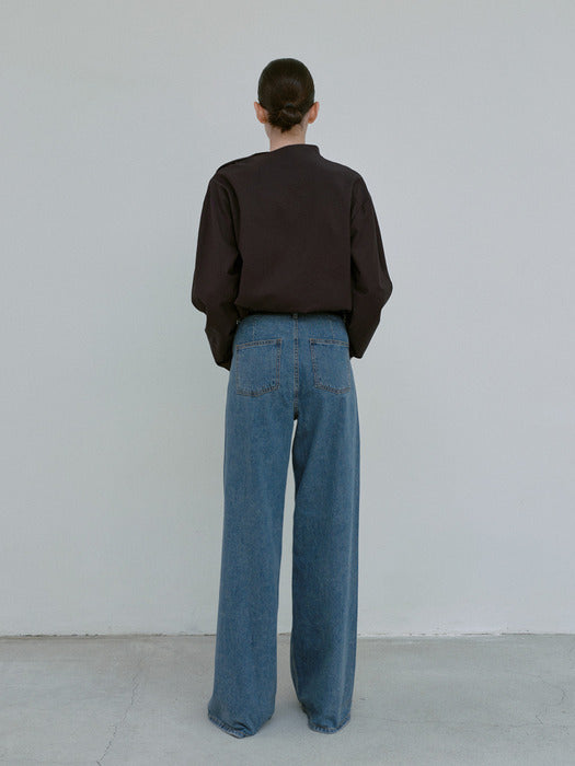 [moia] cowl blouse (charcoal)