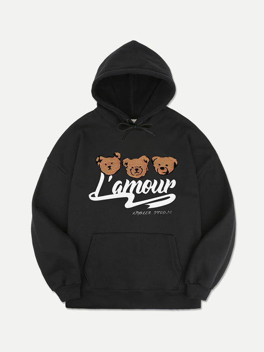 [ambler] lamour Over fit Hoodie AHP1012 (Black)