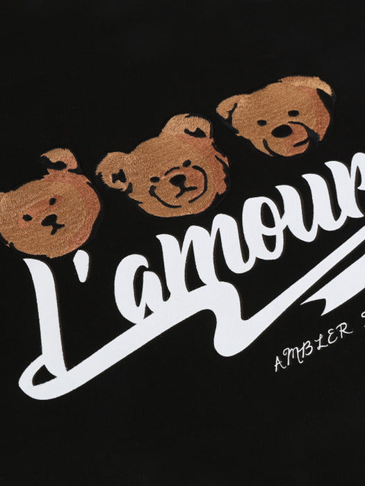 [ambler] lamour Over fit Hoodie AHP1012 (Black)