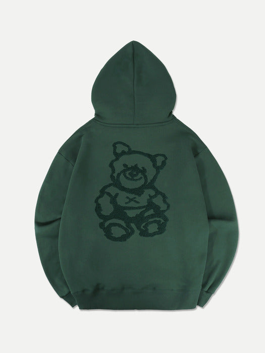 [ambler] Smile bear Over fit Hoodie AHP1014 (Green)