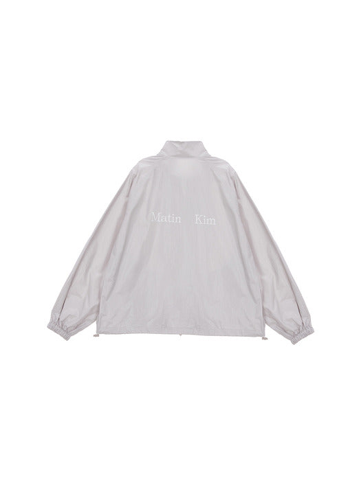 MATIN KIM LOGO COATING JUMPER IN GREY