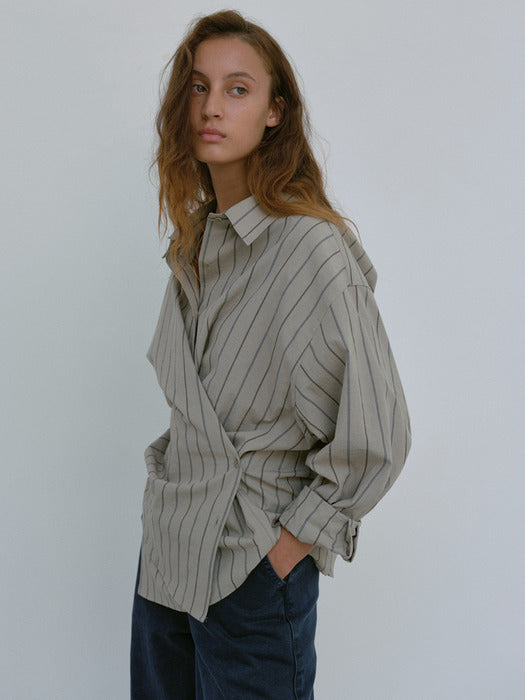 [moia] vintage st shirt (ash stripe)