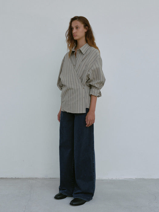 [moia] vintage st shirt (ash stripe)