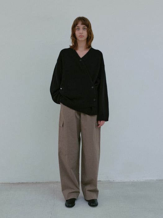 [moia] 2way alpaca cardigan (black)