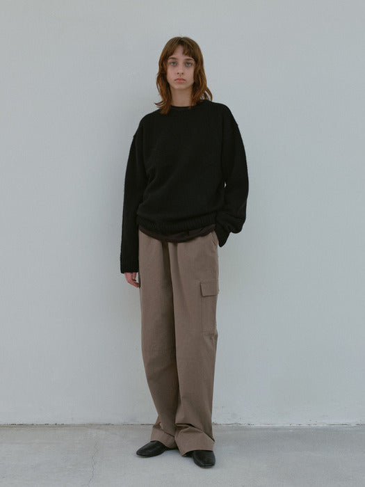 [moia] 2way alpaca cardigan (black)