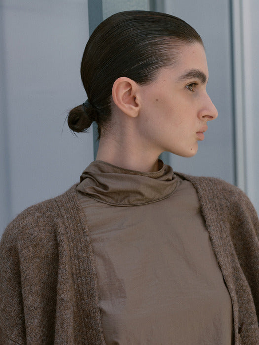 [moia] 2way alpaca cardigan (brown)