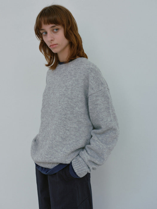 [moia] alpaca sweater (melange)