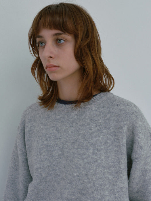 [moia] alpaca sweater (melange)