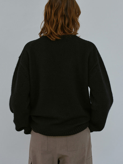 [moia] alpaca sweater (black)