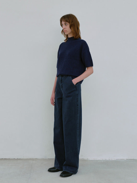 [moia] half knit (navy)