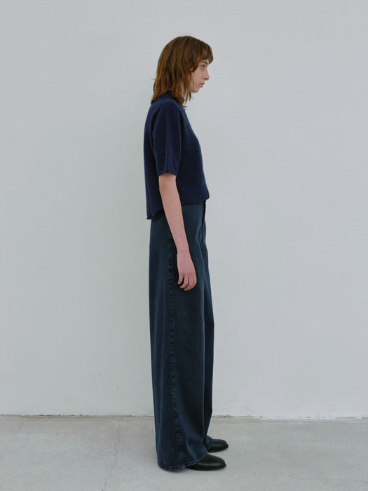 [moia] half knit (navy)