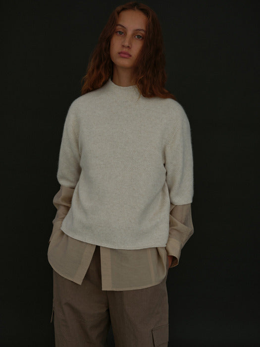 [moia] half knit (oat)
