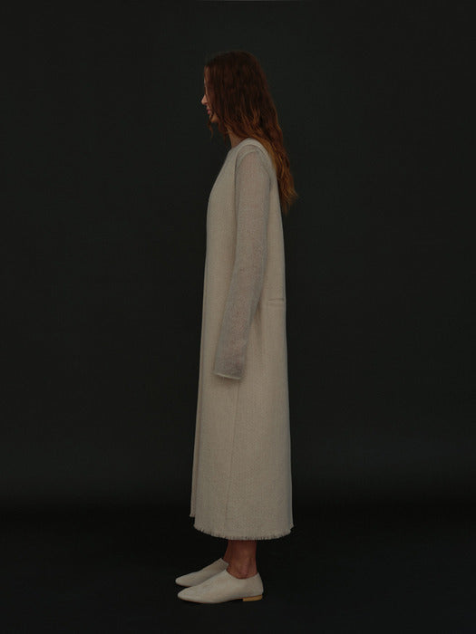 [moia] tweed dress (oat)