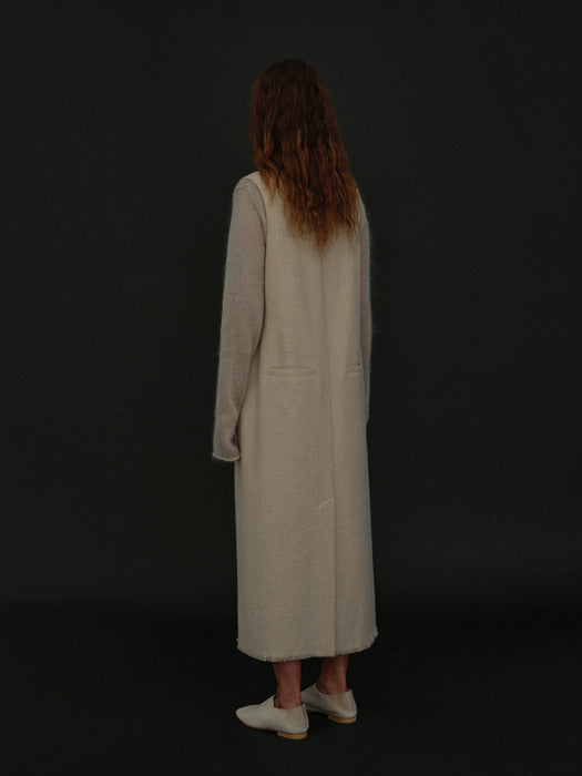 [moia] tweed dress (oat)