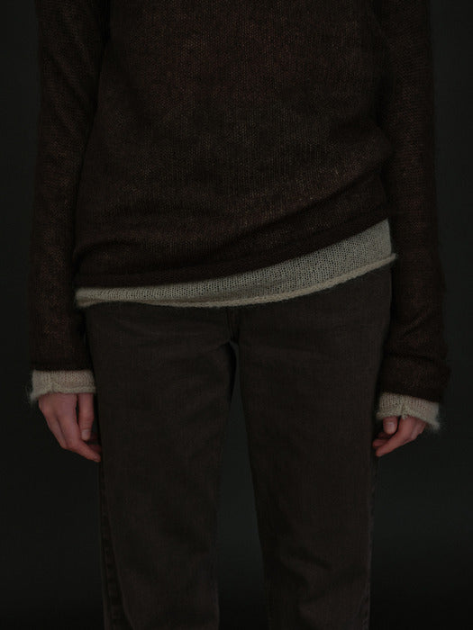 [moia] mohair boatneck knit (coffee bean)