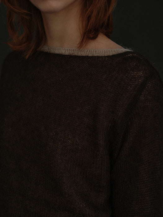 [moia] mohair boatneck knit (coffee bean)
