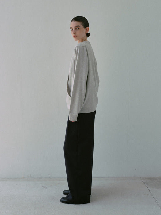 [moia] wrap cardigan (melange)